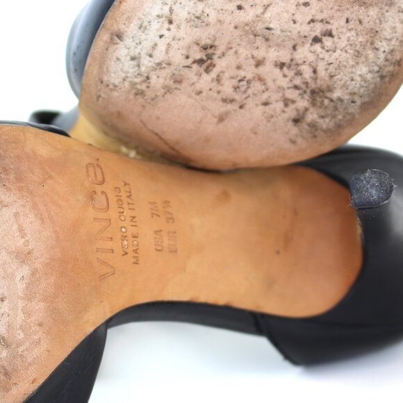 Vince Claire Calf Leather Pointed Toe Pumps Heel Shoes Womens (US 7/EU 37.5) - Picture 9 of 10